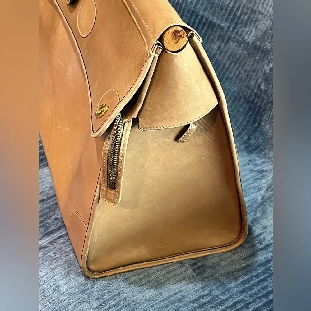 Gucci Vintage Leather Travel Bag